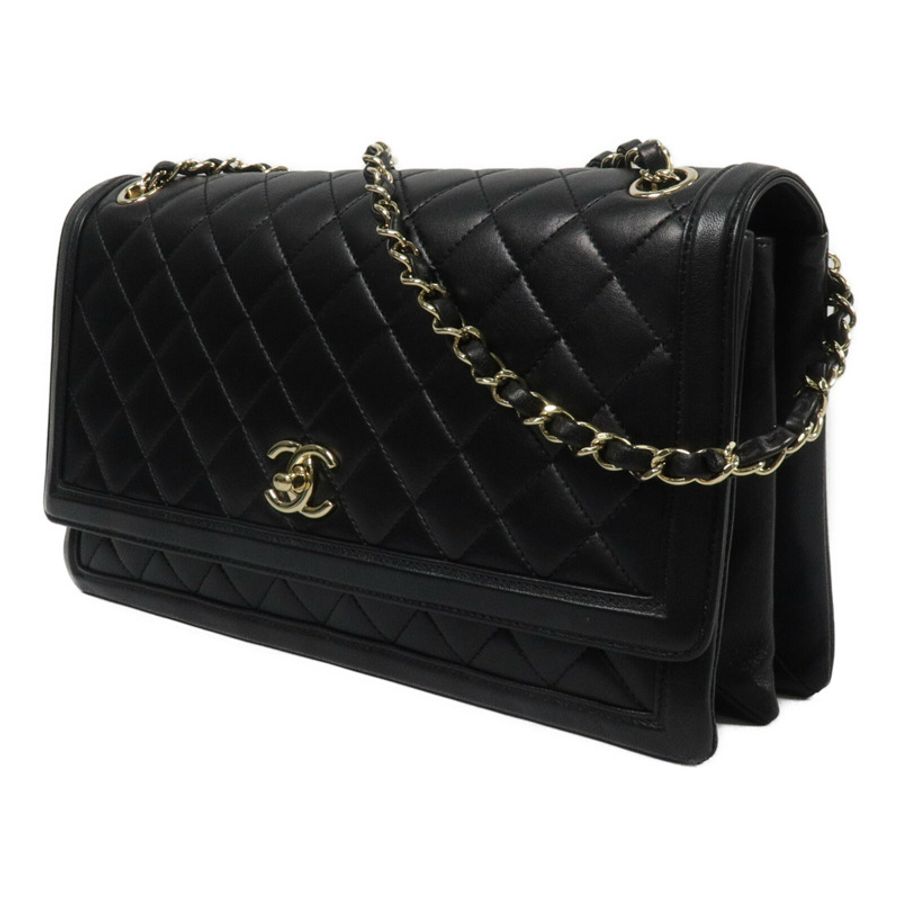 CHANEL 羊皮皮革Chain Shoulder鏈帶肩背袋-1