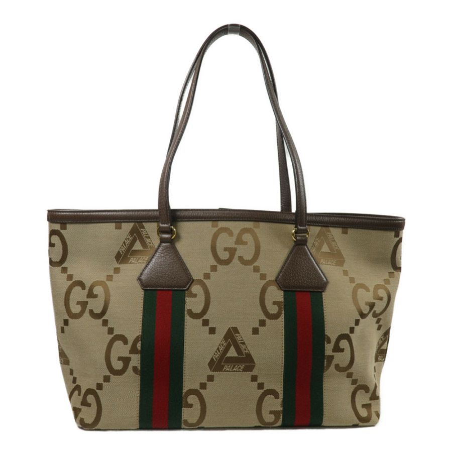 GUCCI 塗層帆布Gucci X Palace Medium Tote手挽袋-2