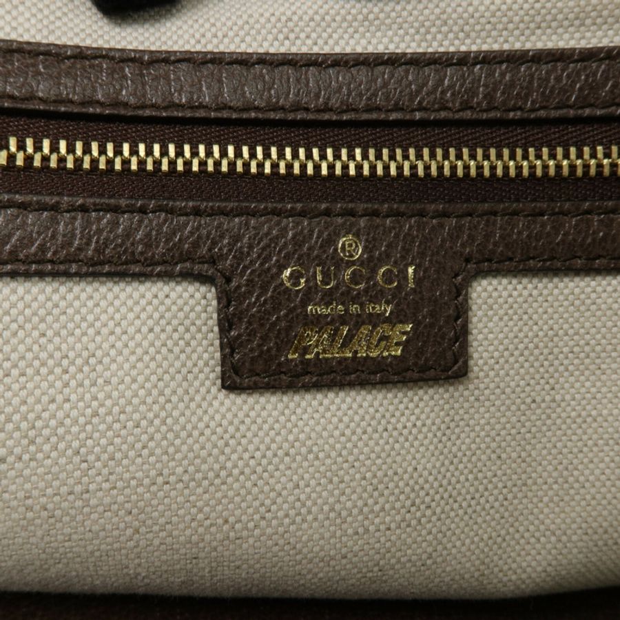 GUCCI 塗層帆布Gucci X Palace Medium Tote手挽袋-5