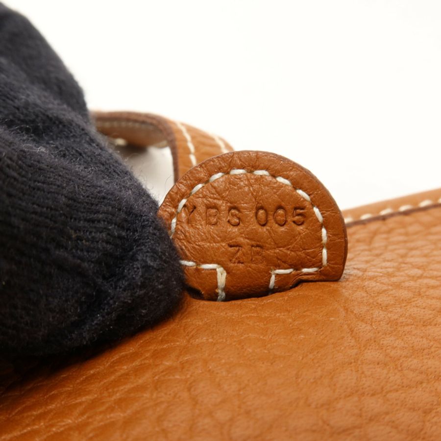 HERMES Clemence皮革Evelyne TPM肩背袋Gold-6