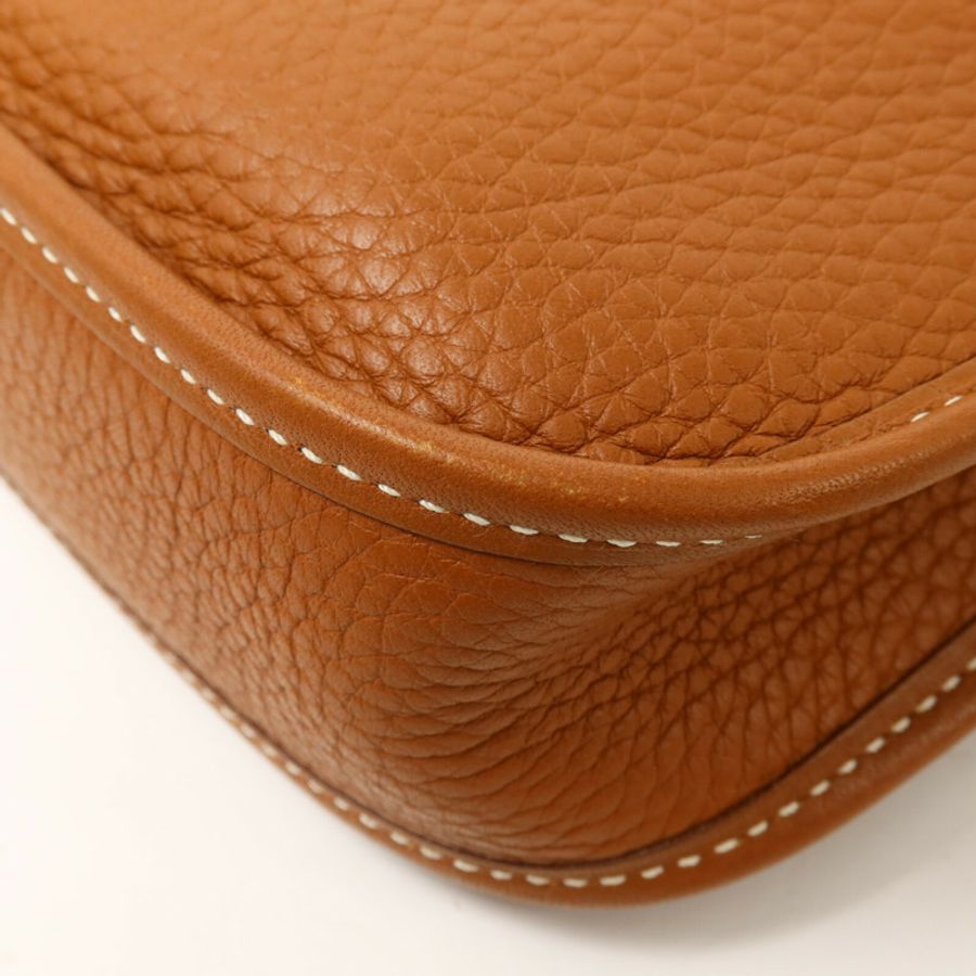 HERMES Clemence皮革Evelyne TPM肩背袋Gold-12
