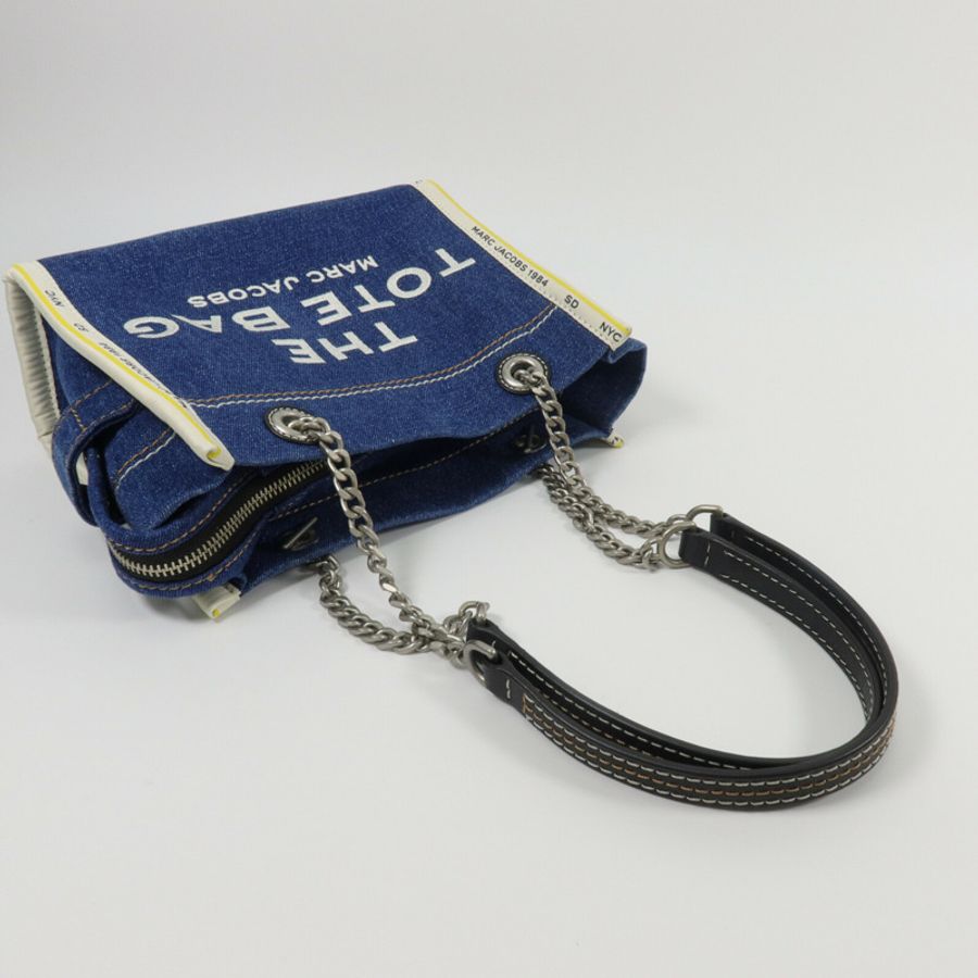 MARC JACOBS 牛仔布Chain Shoulder鏈帶肩背袋-7