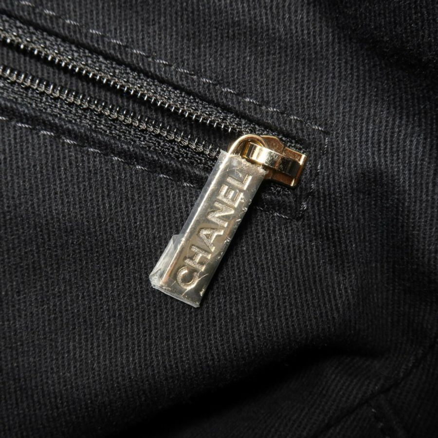 CHANEL 帆布Deauville Tote鏈帶手挽肩背兩用袋-9