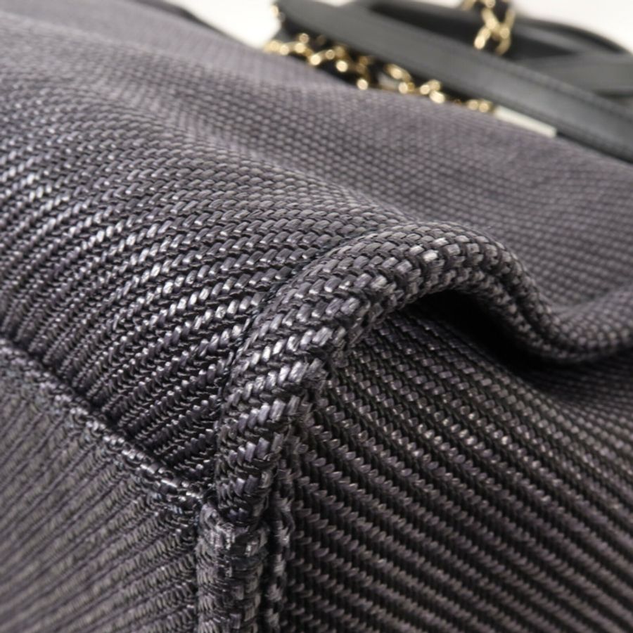 CHANEL 帆布Deauville Tote鏈帶手挽肩背兩用袋-14