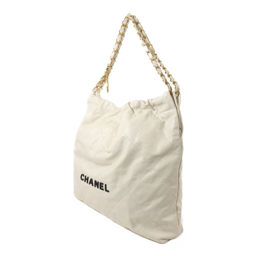 CHANEL 羊皮皮革Chanel 22 Medium鏈帶手挽袋-2