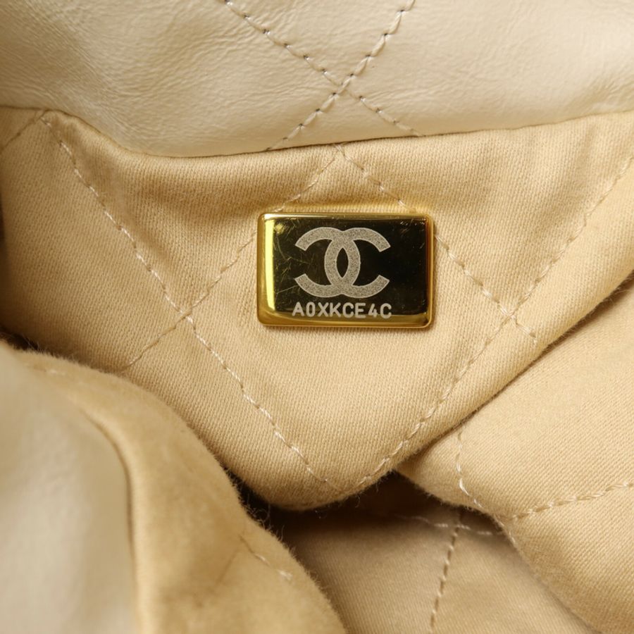 CHANEL 羊皮皮革Chanel 22 Medium鏈帶手挽袋-6