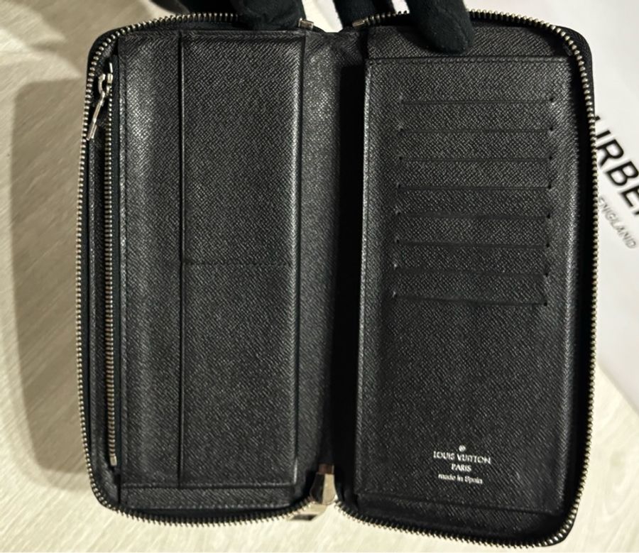 🔥 近新美品 LV 路易威登 Louis Vuitton 黑棋盤格拉鏈 10卡長夾-1
