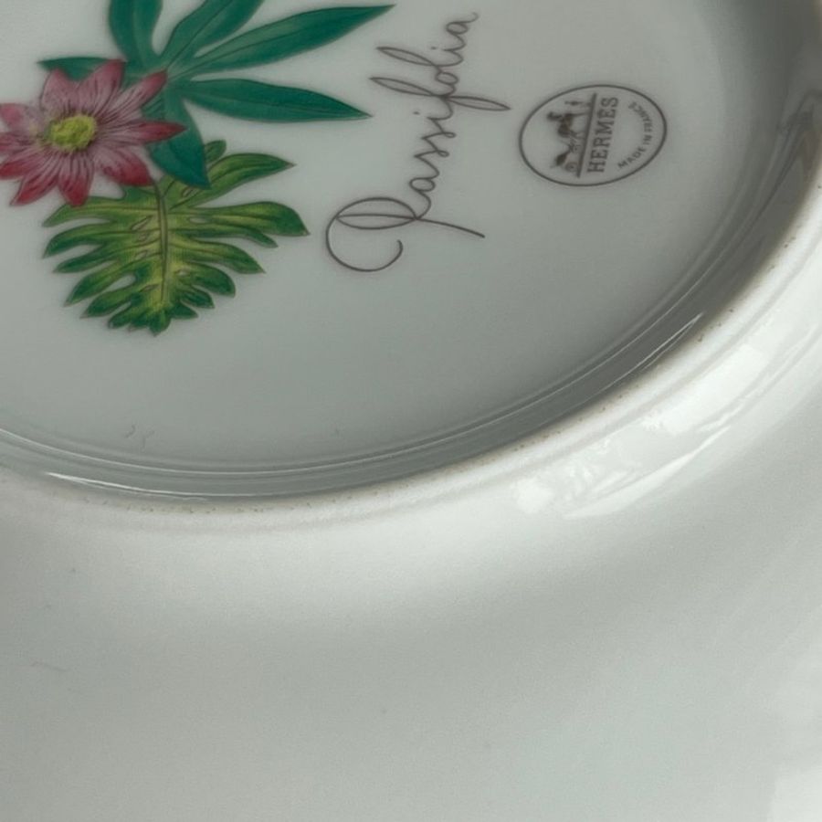 ::Hermès:: Passifolia 系列2 號陶瓷金線裝飾麵包奶油盤 Passifolia bread and butter plate n°2-10