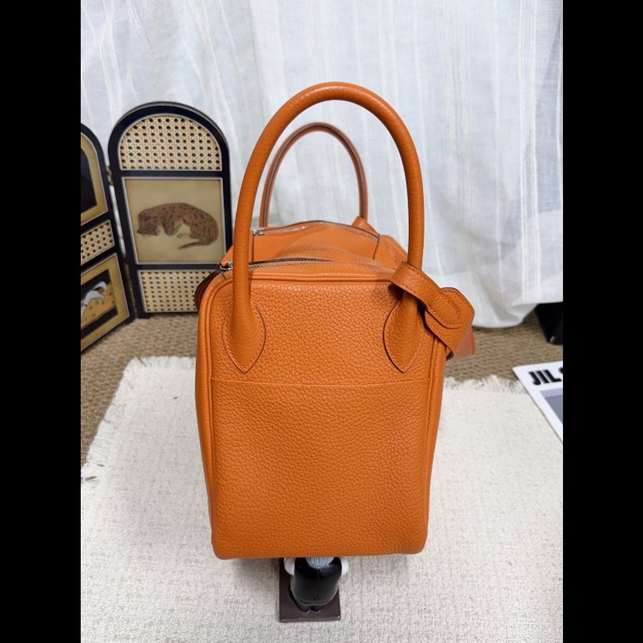 HERMES lindy30 愛馬仕橙 TC皮-2