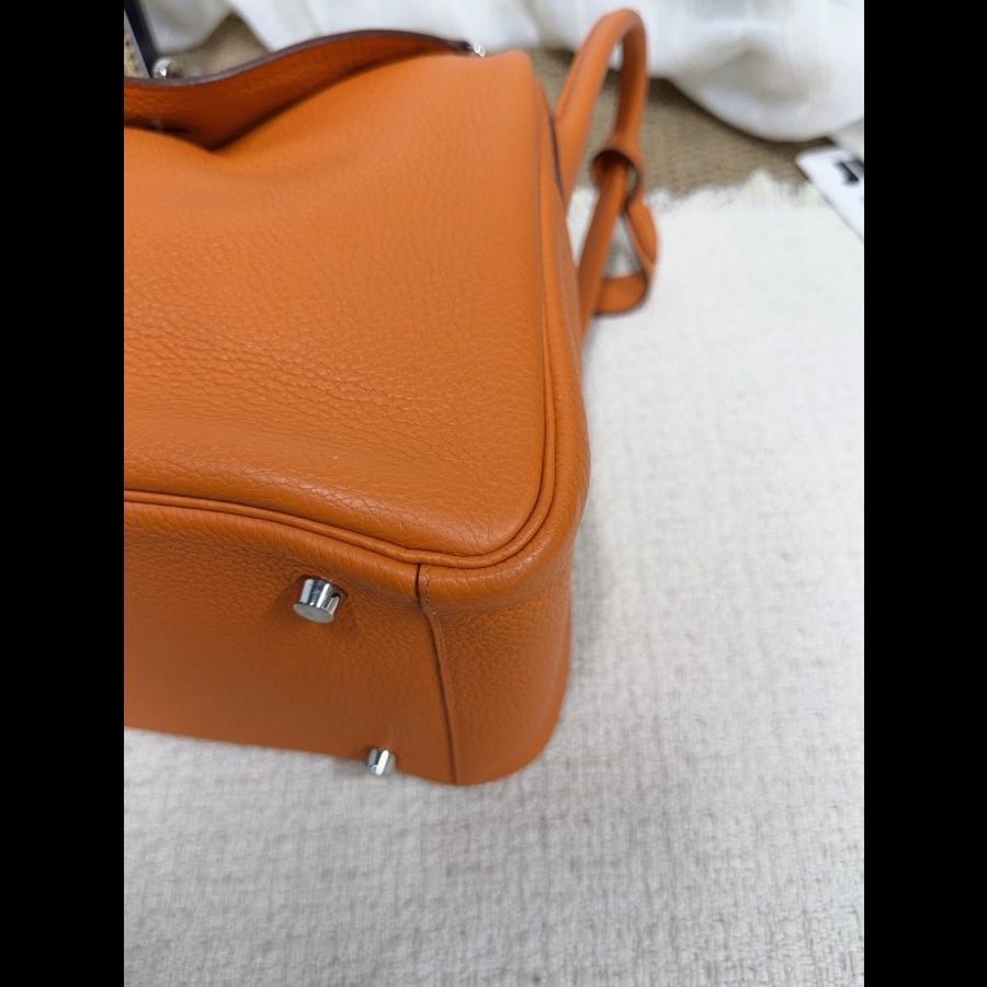 HERMES lindy30 愛馬仕橙 TC皮-6