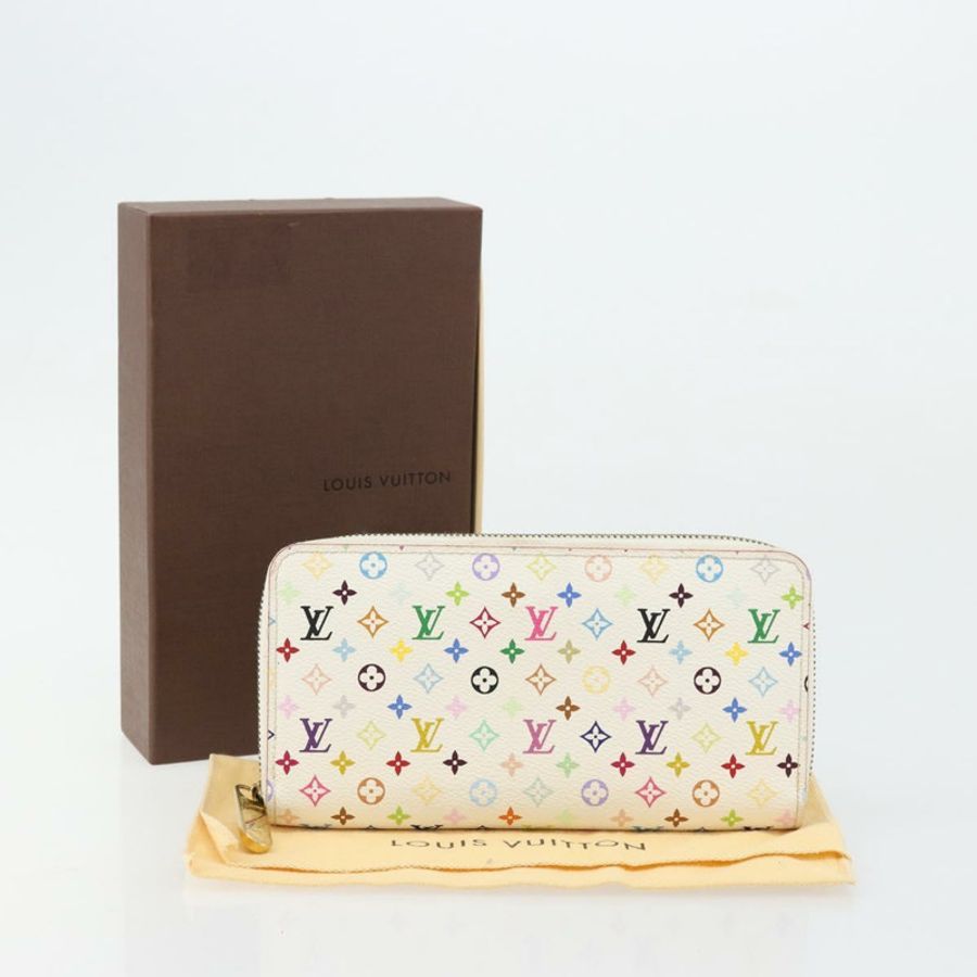 【日本直送】路易威登 Monogram Multicolor Zippy 皮夾 白色 M60241 LV 正品 178601A-11