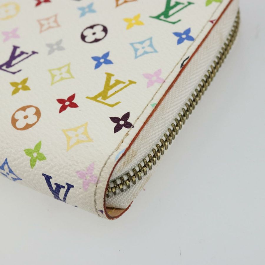 【日本直送】路易威登 Monogram Multicolor Zippy 皮夾 白色 M60241 LV 正品 178601A-13