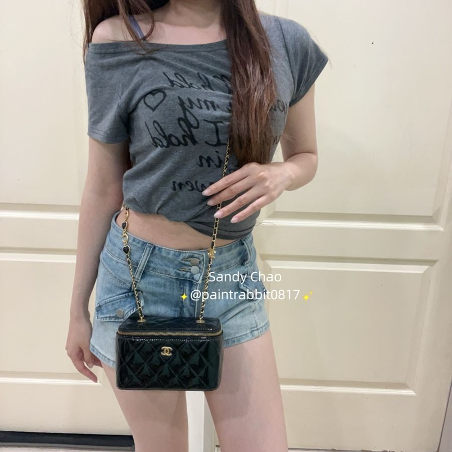 Chanel coco愛心鏈款化妝盒💋🖤盒子包-2