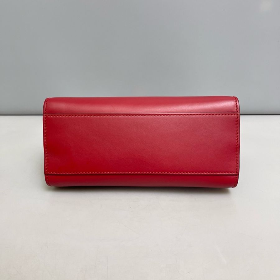 Gucci古馳 97新紅色全皮竹節手柄小號珍珠包,尺寸24×14×11 附件 肩帶-4