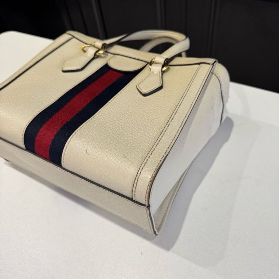 古馳GUCCI白色 斜背包 長24高20.5寬10.5。-8