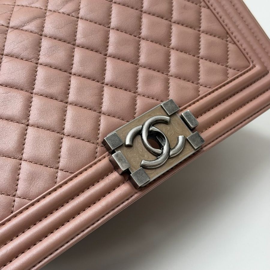 Chanel Leboy橡皮粉鏈條包中號25cm-6