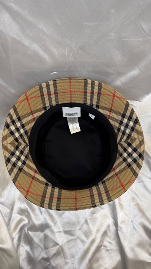 Burberry 經典格紋棉質漁夫帽S（Check Cotton Bucket Hat）-2