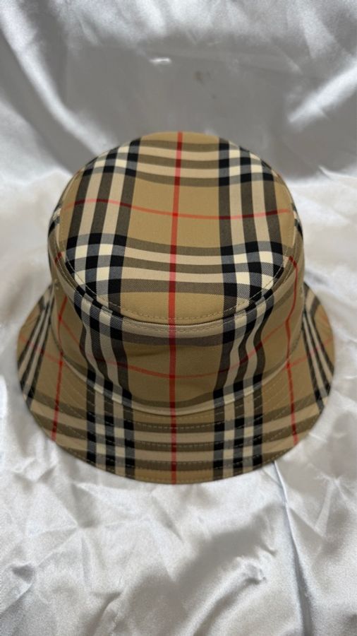 Burberry 經典格紋棉質漁夫帽S（Check Cotton Bucket Hat）-6