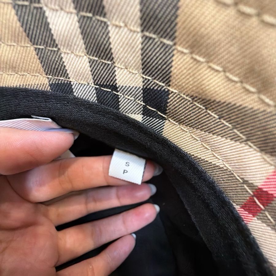 Burberry 經典格紋棉質漁夫帽S（Check Cotton Bucket Hat）-8