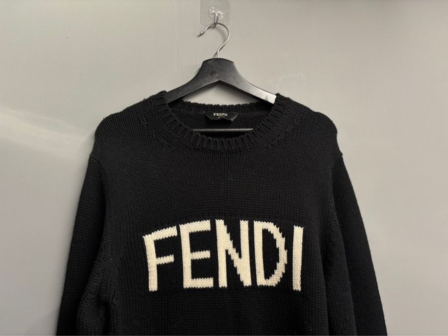 超便宜🌟Fendi Logo針織羊毛毛衣|Classic Trend CT精品|台北東區實體-1