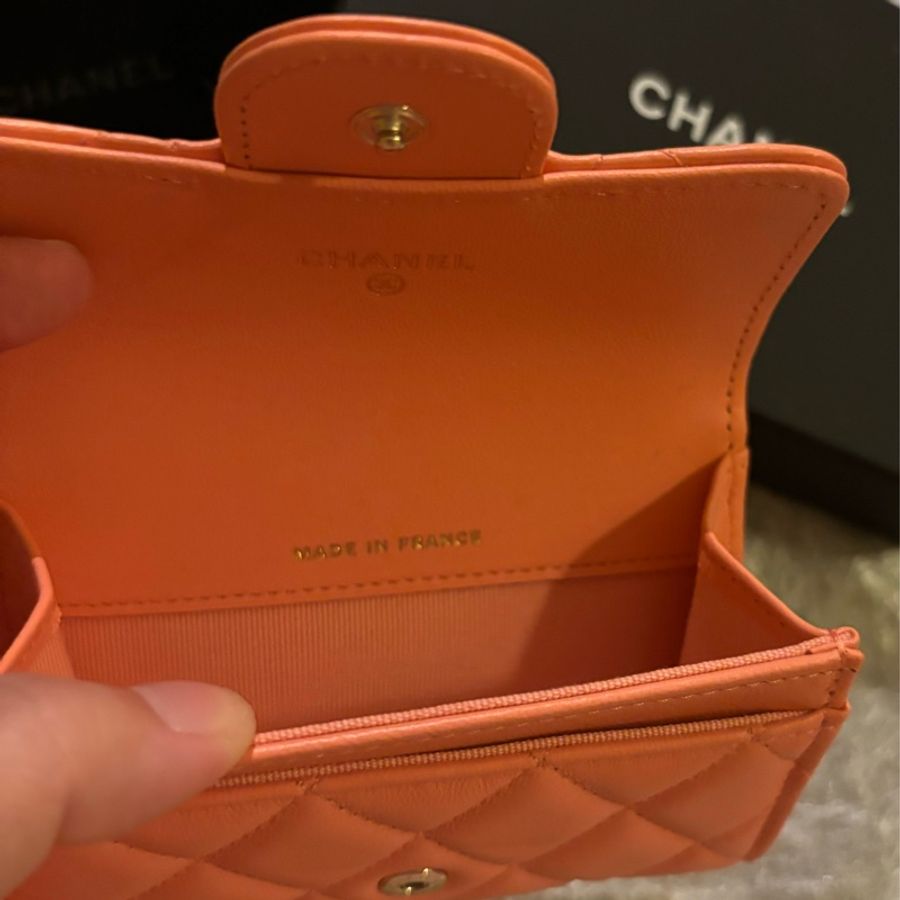 CHANEL 香奈兒粉色零$包,超美滴~-12