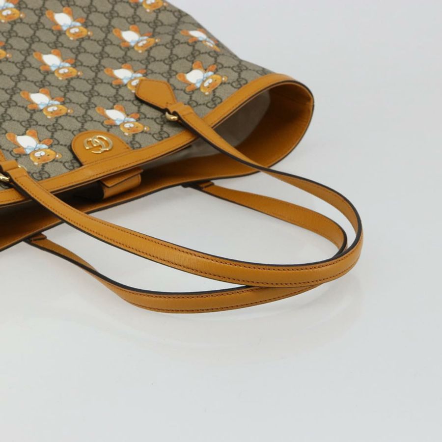 【日本直送】GUCCI GG Supreme 托特包 PVC 米色金色 631685 正品 ka4761M-6