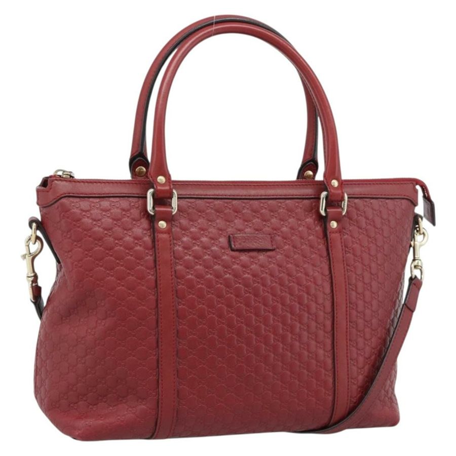 【日本直送】GUCCI Micro GG帆布手提包 2way 紅色金色 449656 正品 ka4811A-0