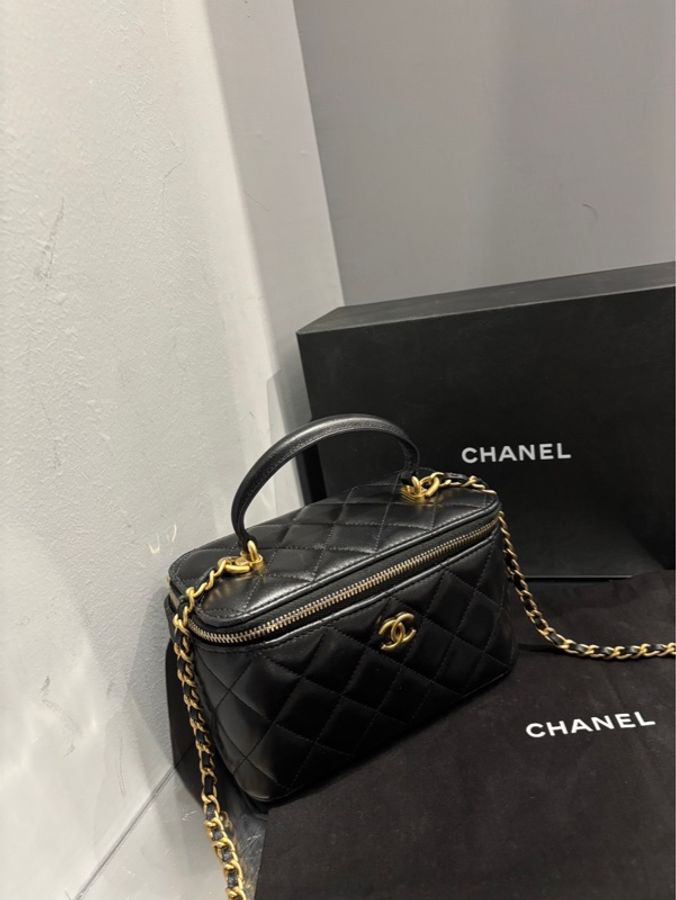Chanel 羊皮鏈條手柄化妝包|Classic Trend CT精品|台北東區實體-0