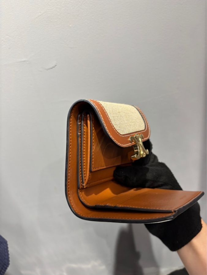 Celine 織物皮革拼接錢包|Classic Trend CT精品|台北東區實體-3