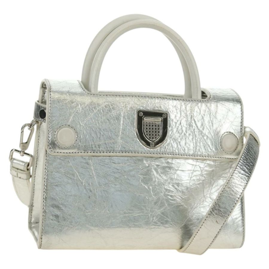 【日本直送】Christian Dior 皮革肩背包 銀色 正品 184980V-0