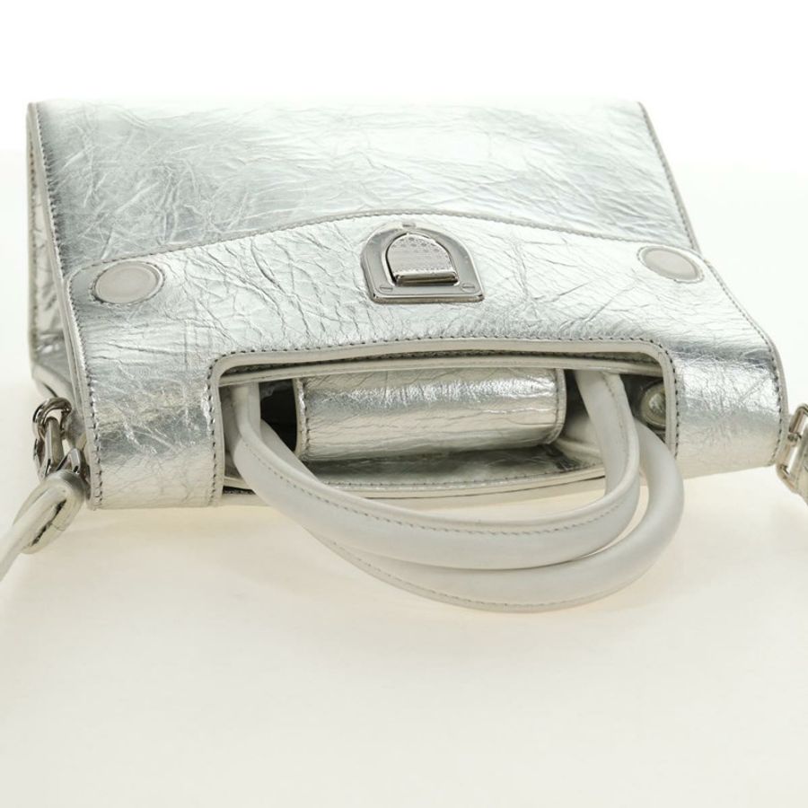 【日本直送】Christian Dior 皮革肩背包 銀色 正品 184980V-5