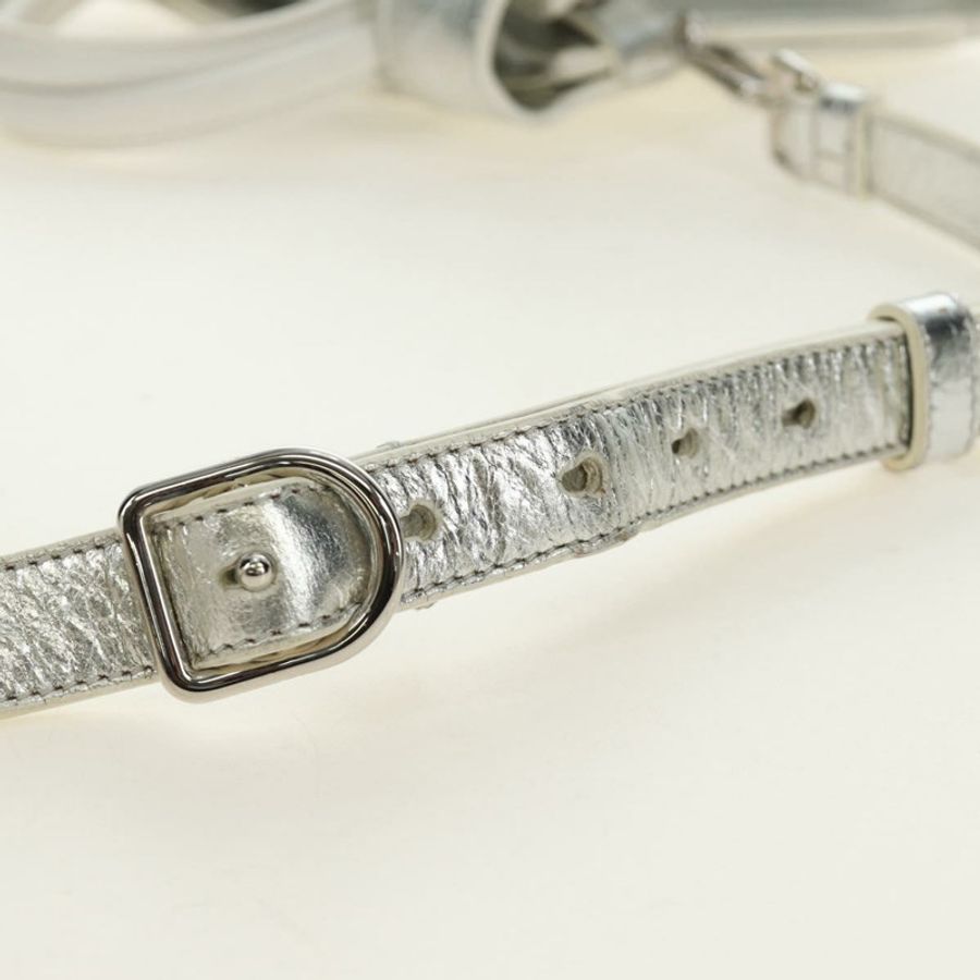 【日本直送】Christian Dior 皮革肩背包 銀色 正品 184980V-8