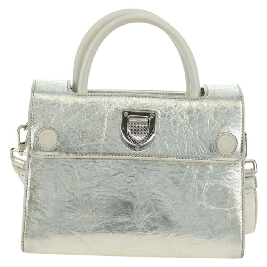 【日本直送】Christian Dior 皮革肩背包 銀色 正品 184980V-12