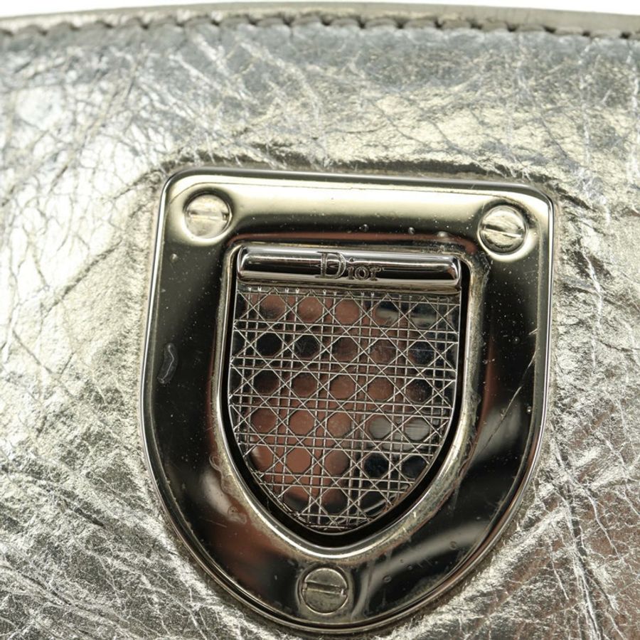 【日本直送】Christian Dior 皮革肩背包 銀色 正品 184980V-21