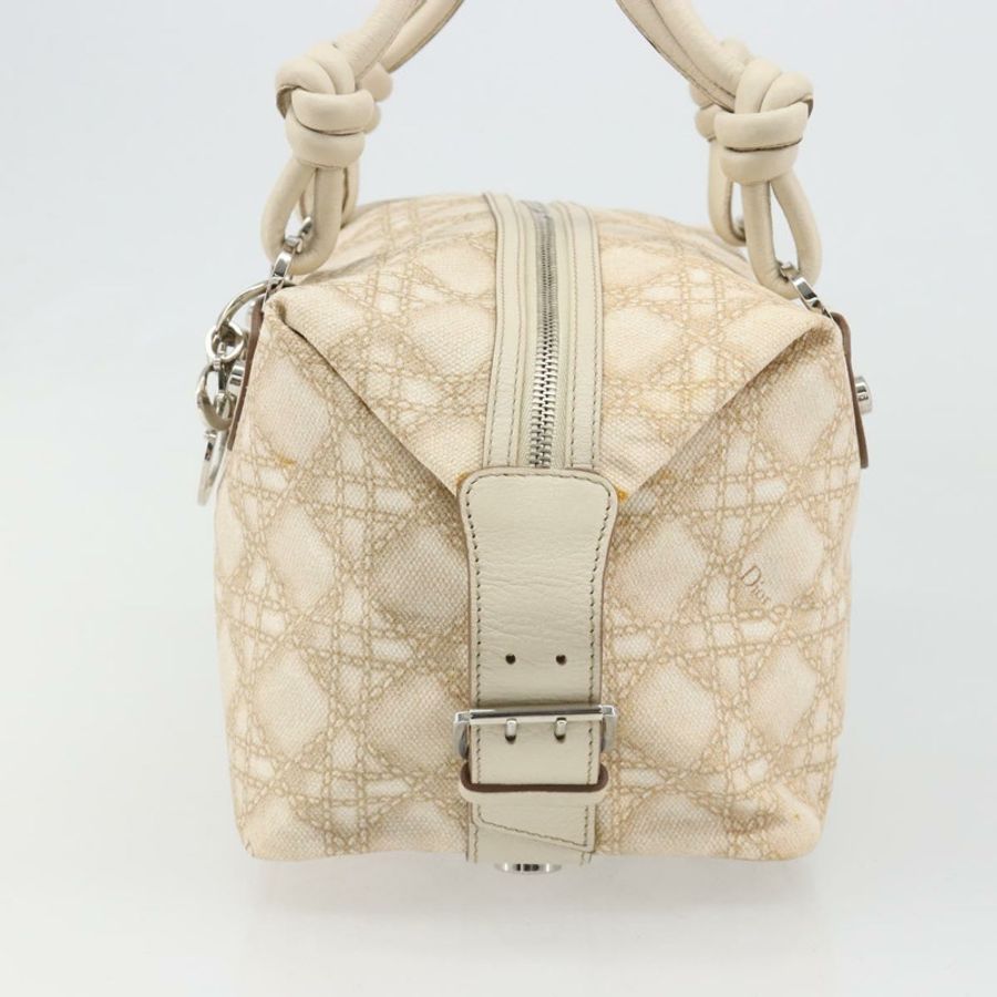 【日本直送】Christian Dior Panarea 手袋 帆布 象牙色 銀色 正品 185536A-2