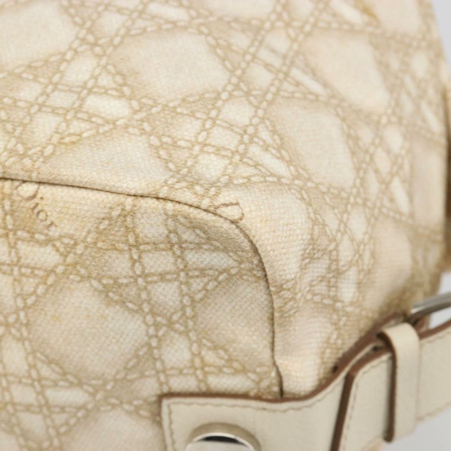 【日本直送】Christian Dior Panarea 手袋 帆布 象牙色 銀色 正品 185536A-8