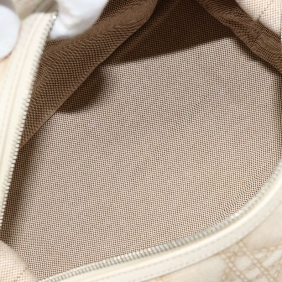 【日本直送】Christian Dior Panarea 手袋 帆布 象牙色 銀色 正品 185536A-10