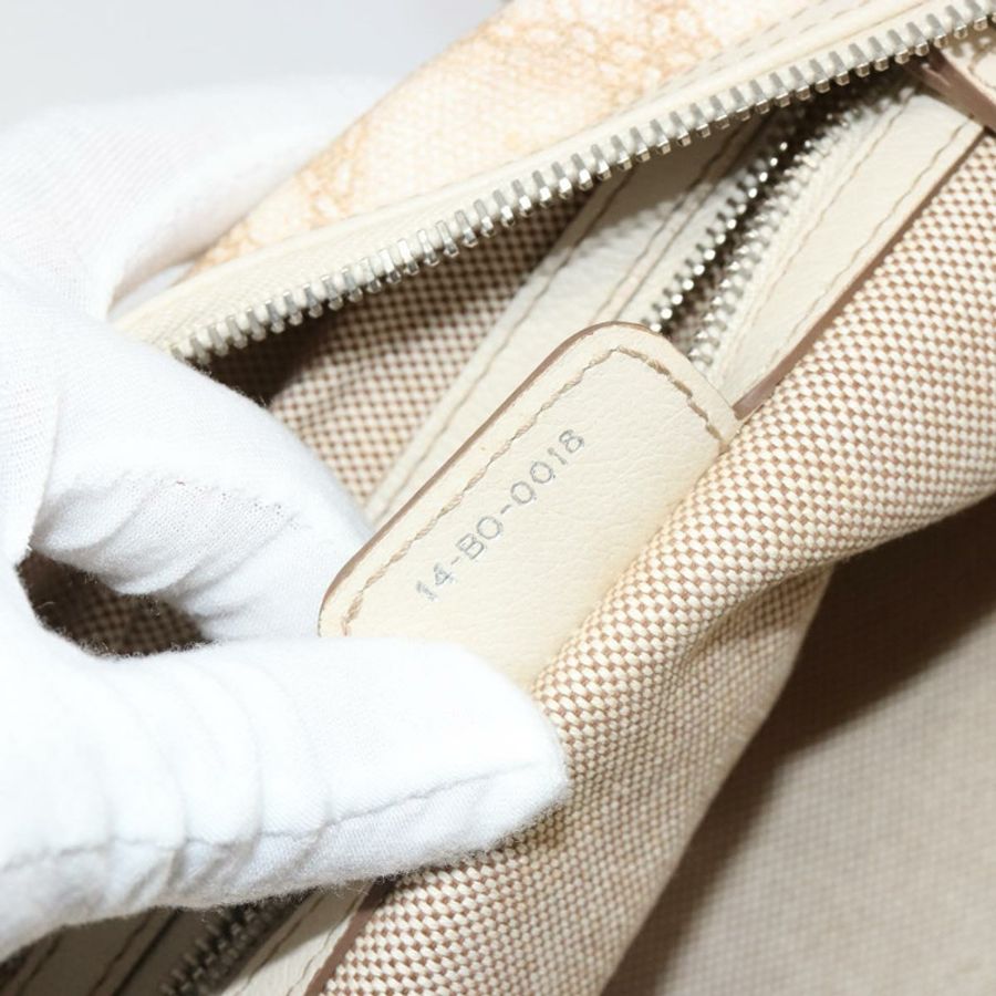 【日本直送】Christian Dior Panarea 手袋 帆布 象牙色 銀色 正品 185536A-11