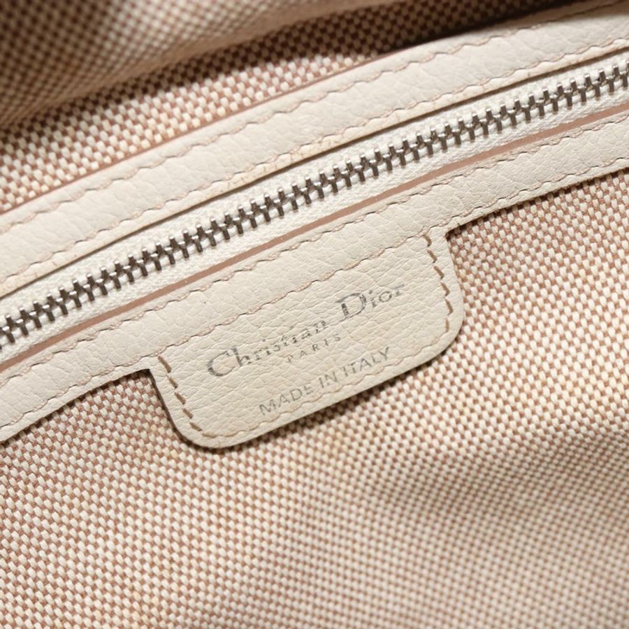 【日本直送】Christian Dior Panarea 手袋 帆布 象牙色 銀色 正品 185536A-16