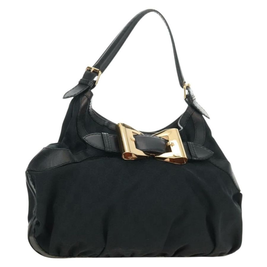 【日本直送】GUCCI GG帆布肩背包 黑色 金色 189884 正品 185693V-0