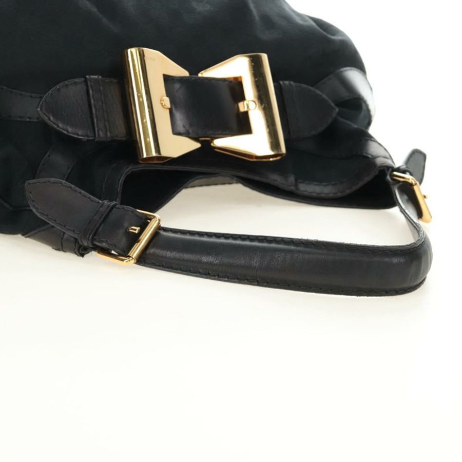 【日本直送】GUCCI GG帆布肩背包 黑色 金色 189884 正品 185693V-6