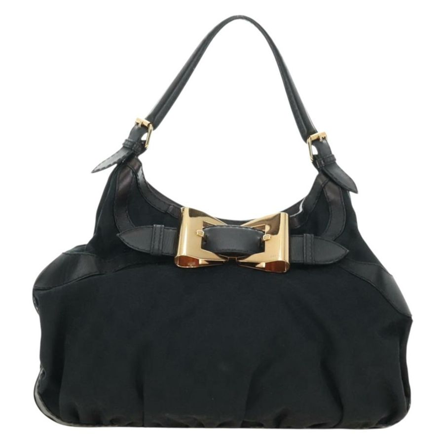 【日本直送】GUCCI GG帆布肩背包 黑色 金色 189884 正品 185693V-12
