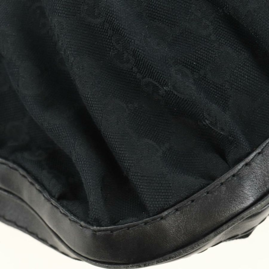 【日本直送】GUCCI GG帆布肩背包 黑色 金色 189884 正品 185693V-16
