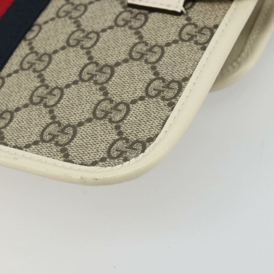【日本直送】GUCCI GG Supreme Sherry Line 腰包 PVC 米色 紅色 海軍藍 674081 正品 ka4820V-15
