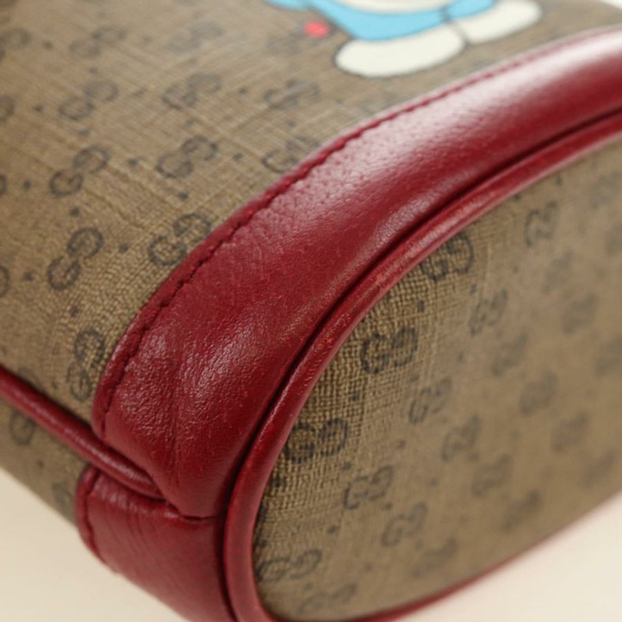 【日本直送】GUCCI GUCCI × Doraemon 聯名款 Micro GG Supreme 手提包 PVC 米色 金色 647801 正品 185900M-9