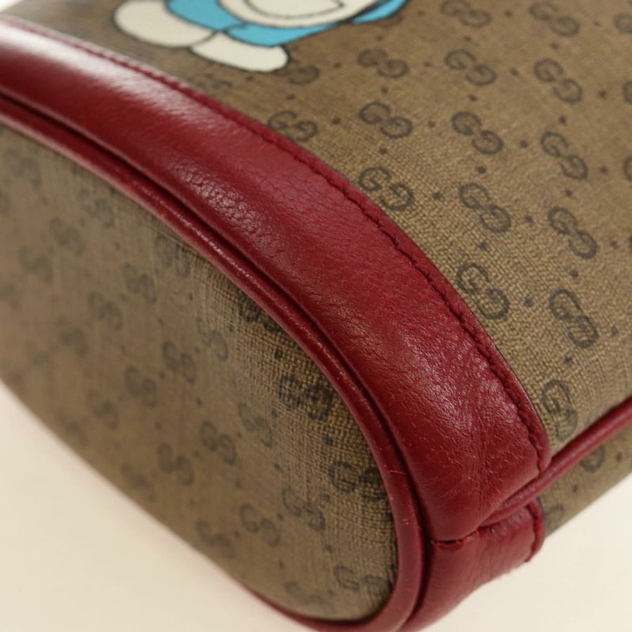 【日本直送】GUCCI GUCCI × Doraemon 聯名款 Micro GG Supreme 手提包 PVC 米色 金色 647801 正品 185900M-15