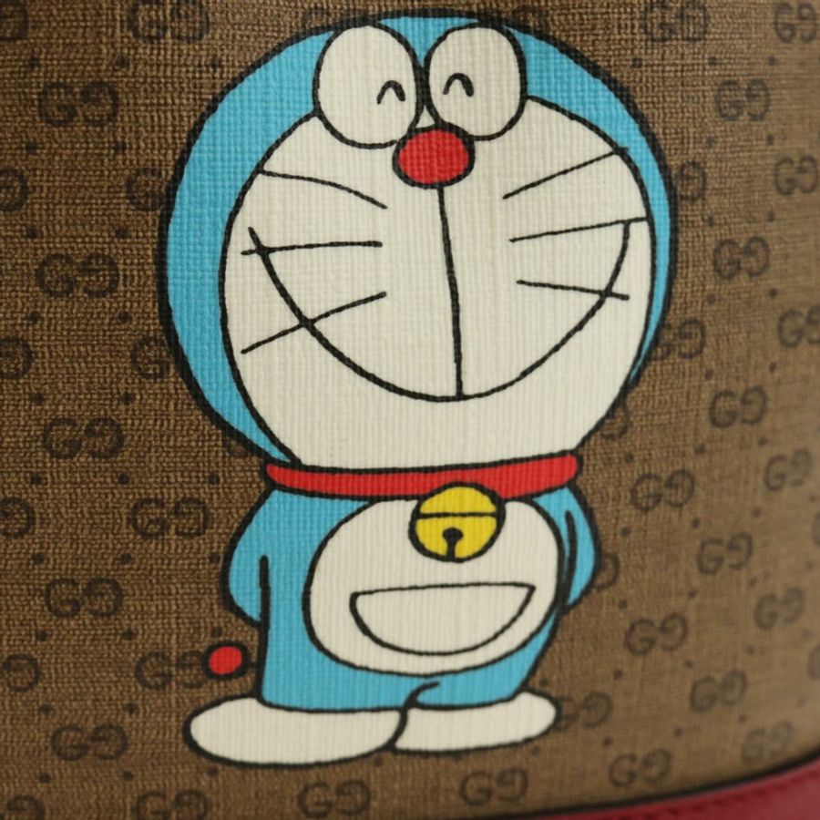 【日本直送】GUCCI GUCCI × Doraemon 聯名款 Micro GG Supreme 手提包 PVC 米色 金色 647801 正品 185900M-20
