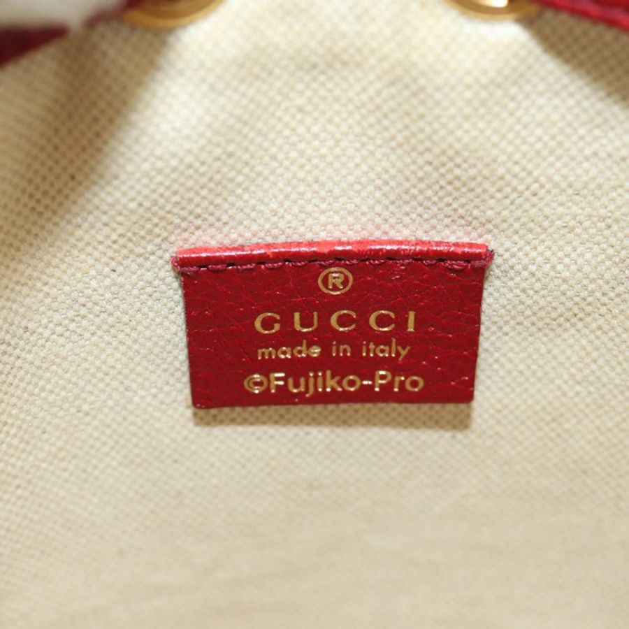 【日本直送】GUCCI GUCCI × Doraemon 聯名款 Micro GG Supreme 手提包 PVC 米色 金色 647801 正品 185900M-21