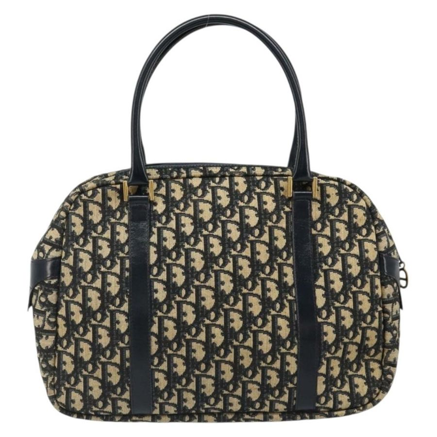 【日本直送】Christian Dior Trotter帆布迷你波士頓包 海軍藍 金色 正品 187362A-1