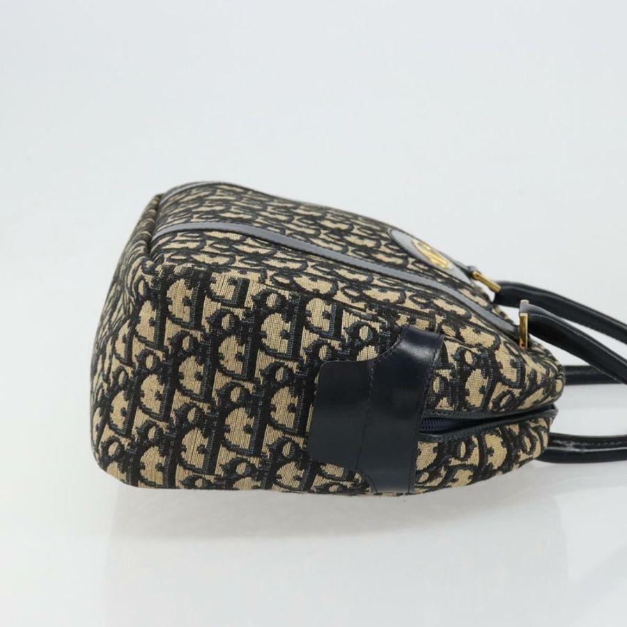 【日本直送】Christian Dior Trotter帆布迷你波士頓包 海軍藍 金色 正品 187362A-2